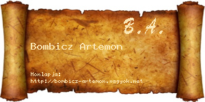 Bombicz Artemon névjegykártya